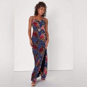 Floral Blue Maxi Dress